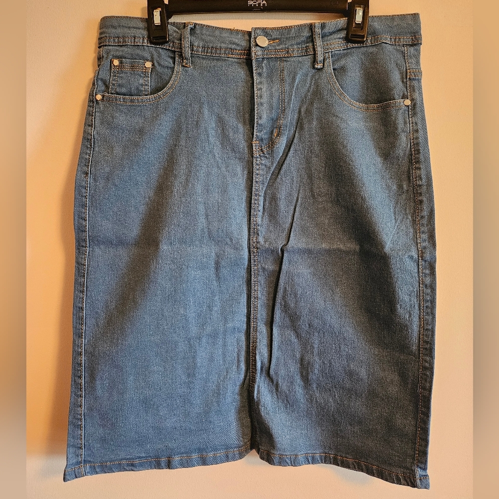 Falmer Heritage Stretch Pencil Denim Skirt XXL (overseas sizing)